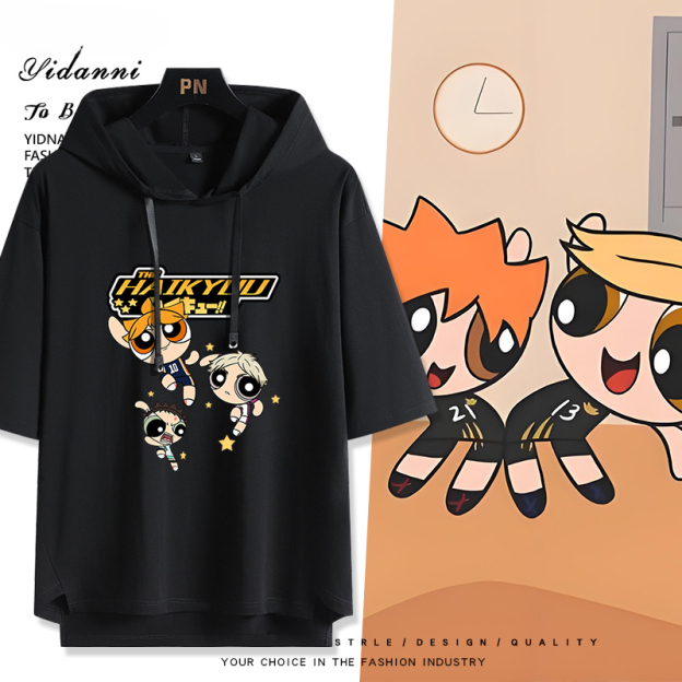 排球少年 連帽短袖T恤-GOODTOYSTUDIO