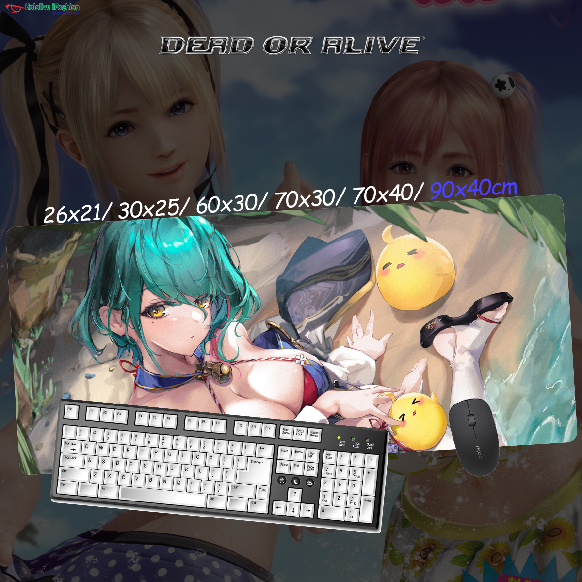 生死格鬥系列 超大鎖邊主題桌墊 布質滑鼠墊