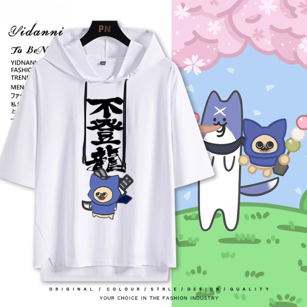 魔物獵人 艾露貓 連帽短袖T恤-GOODTOYSTUDIO