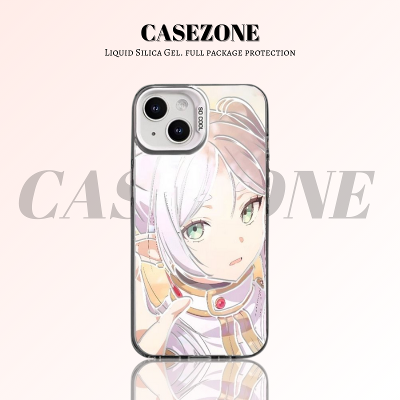 葬送的芙莉蓮 極光/彩銀 線條漸變防摔手機殼-GOODTOYSTUDIO