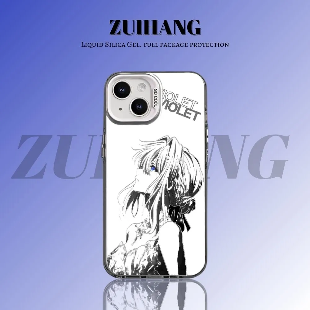 紫羅蘭永恆花園彩銀防摔手機殼