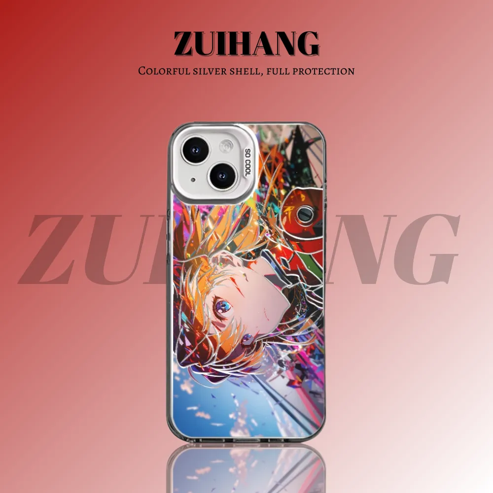 EVA新世紀福音戰士 極光/彩銀 線條漸變防摔手機殼-GOODTOYSTUDIO