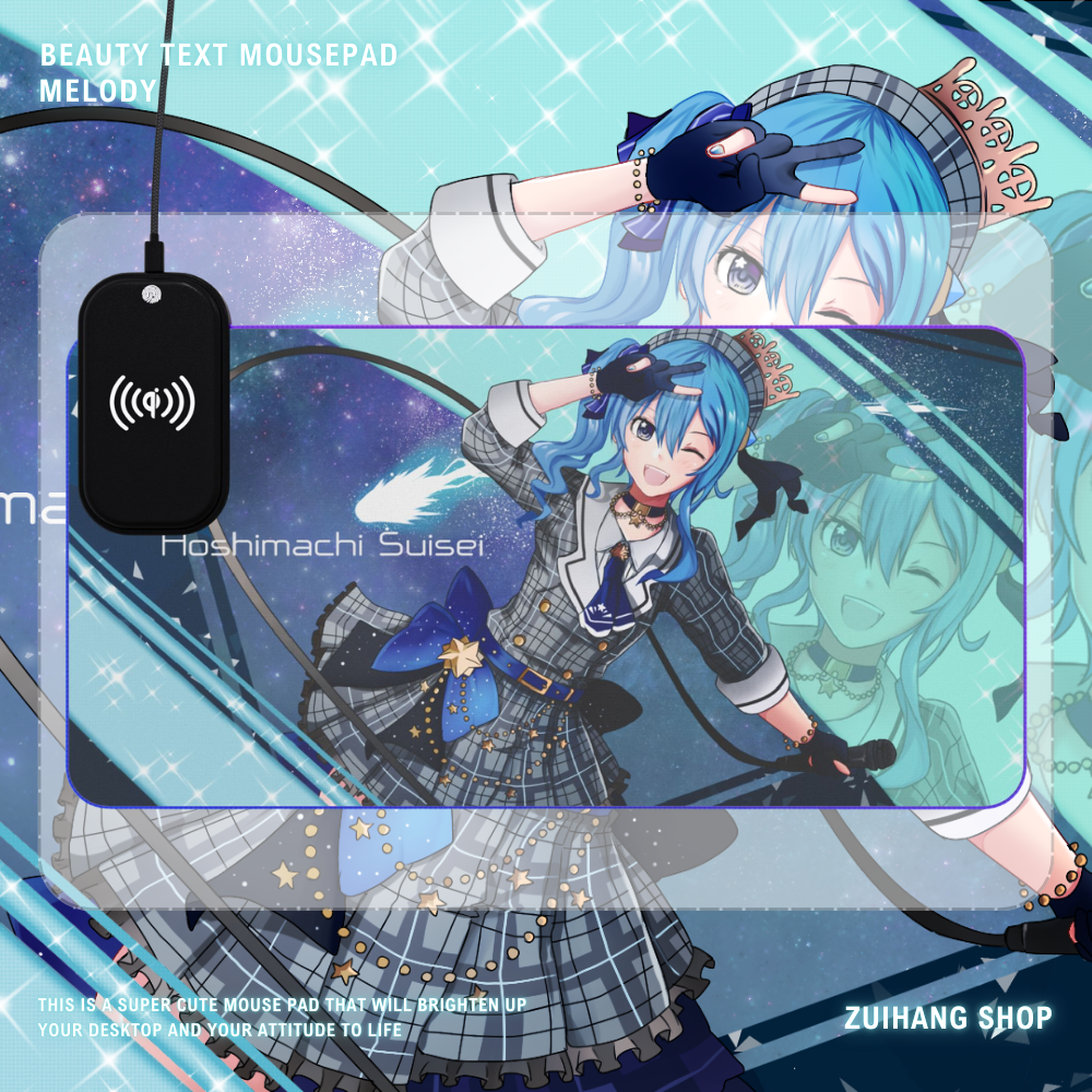 Hololive 主題桌墊 LED遊戲滑鼠墊-CASEZONE