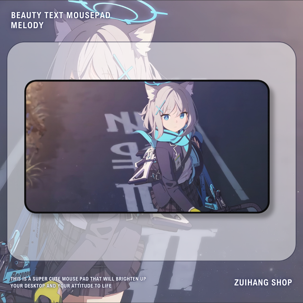 蔚藍檔案 砂狼白子 卡牌桌遊週邊牌墊滑鼠墊