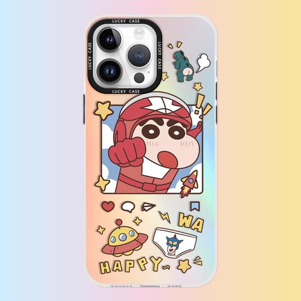 蠟筆小新極光鐳射防摔手機殼-GOODTOYSTUDIO