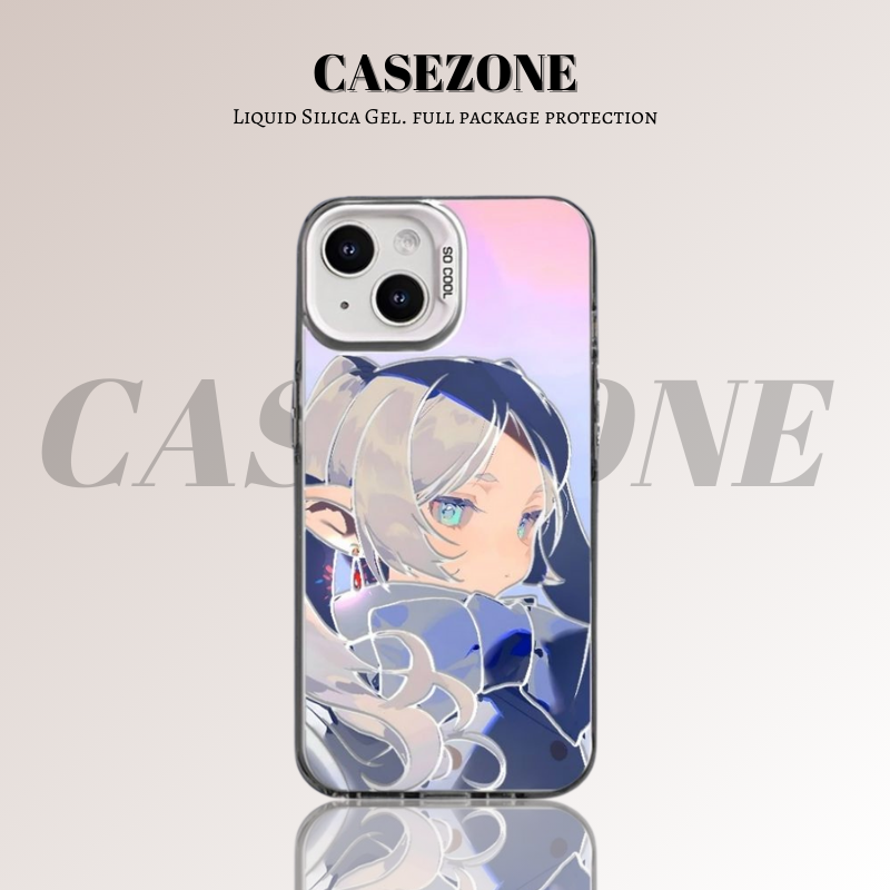 葬送的芙莉蓮 極光/彩銀 線條漸變防摔手機殼-GOODTOYSTUDIO