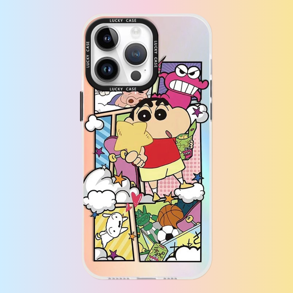 蠟筆小新極光鐳射防摔手機殼-GOODTOYSTUDIO