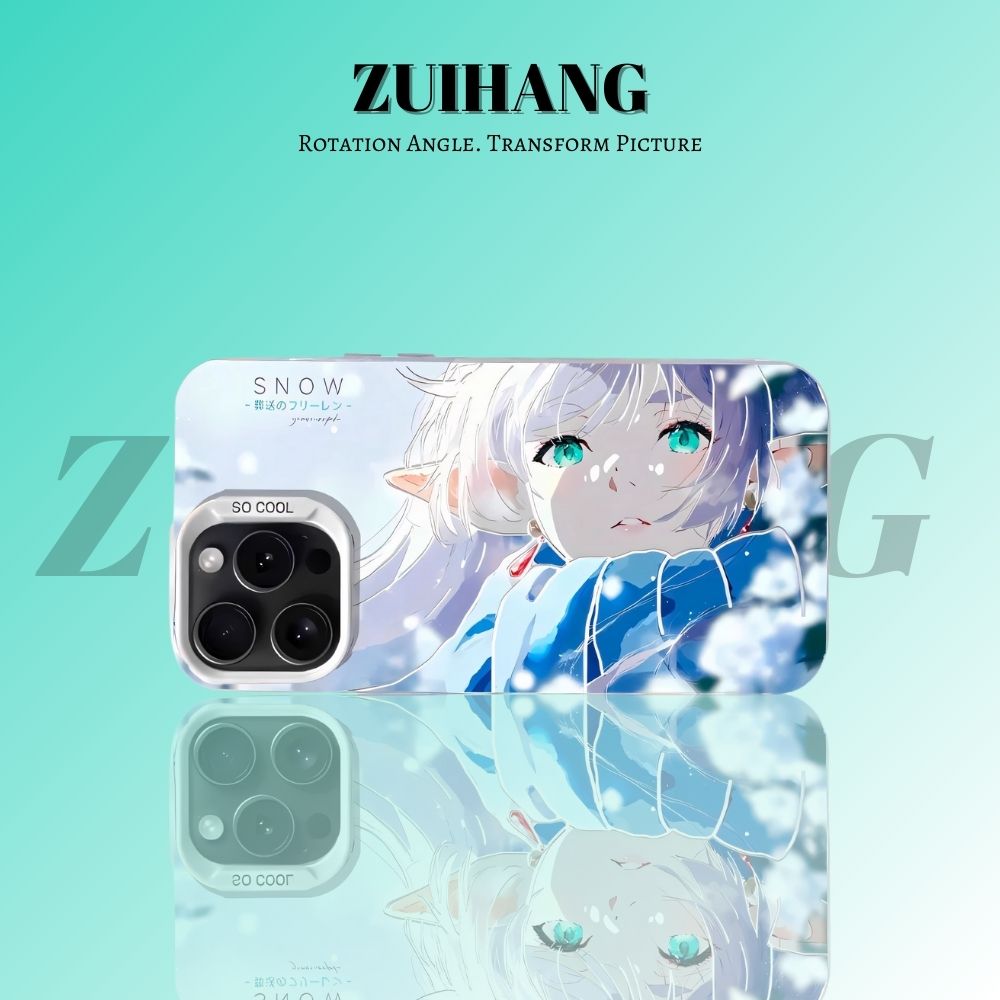 葬送的芙莉蓮 極光/彩銀 線條漸變防摔手機殼-GOODTOYSTUDIO