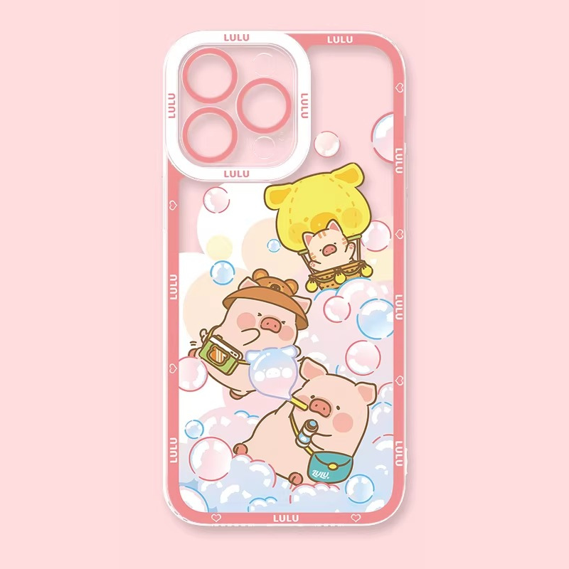 罐頭豬LuLu天使眼透明防摔軟殼