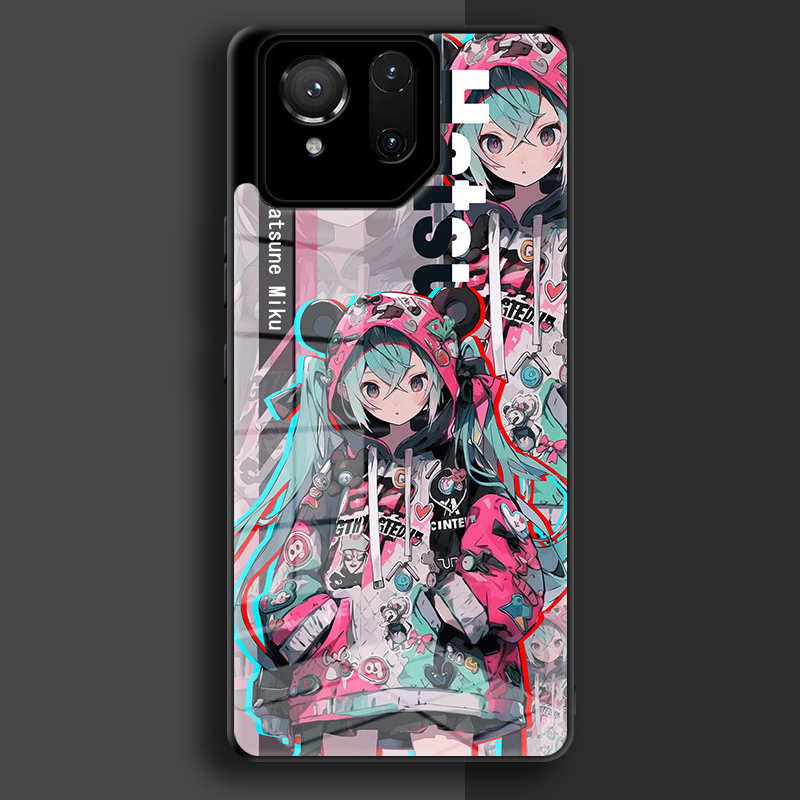 ROG初音未來鋼化玻璃手機殼