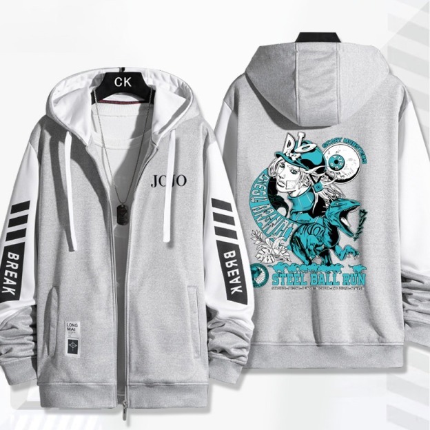 JoJo的奇妙冒險 飆馬野郎 手繪連帽衫 春秋舒適外套