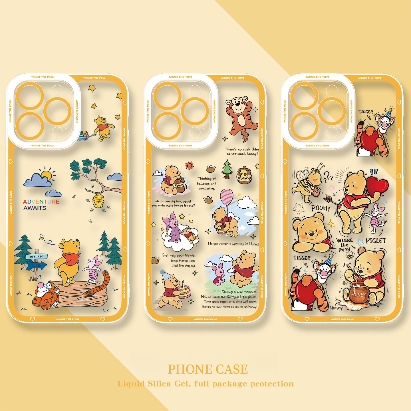 Pooh Bear 小熊維尼天使眼透明手機殼