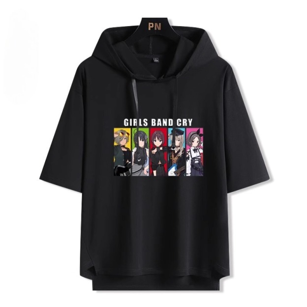 哭泣少女樂隊 連帽短袖T恤-GOODTOYSTUDIO