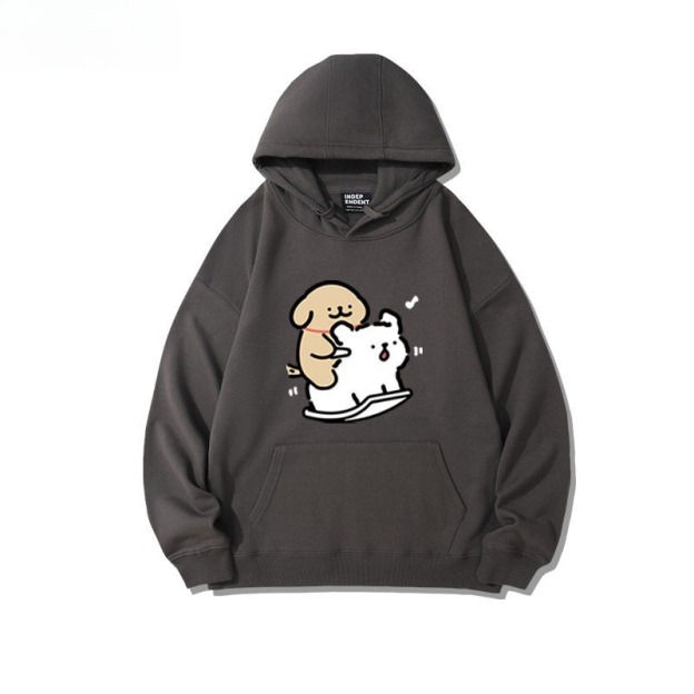 線條小狗 聯名衛衣2026秋冬新款親子情侶裝連帽衛衣