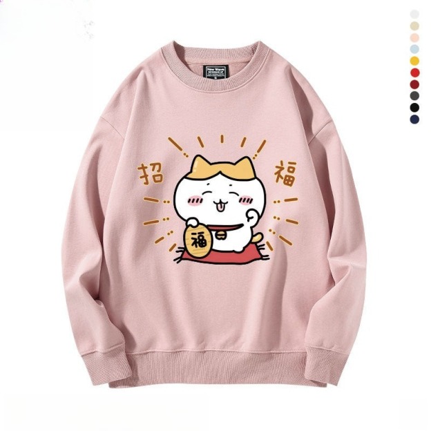 新年chiikawa 2026秋冬新款親子情侶裝 圓領長袖/連帽衛衣