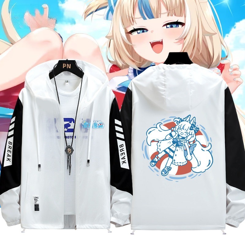 鯊魚子Sameko Saba虛擬主播Vtuber 輕薄透氣拉鏈防曬衣外套
