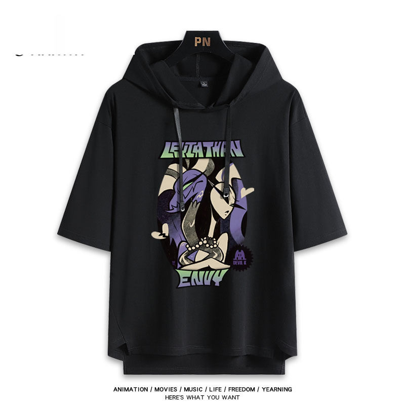 極惡老大 Helluva Boss 連帽短袖T恤-GOODTOYSTUDIO