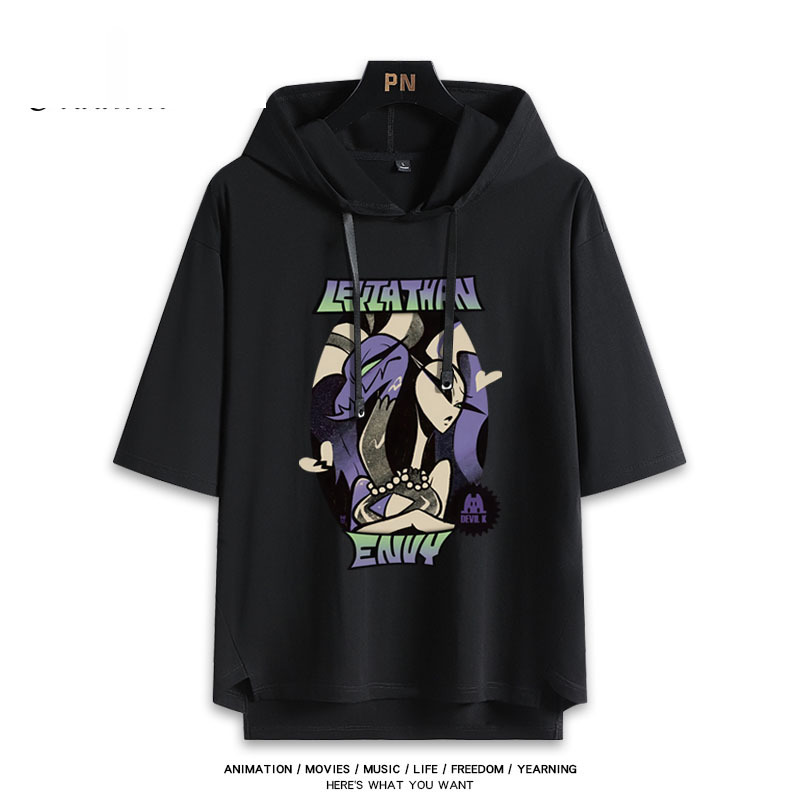 極惡老大 Helluva Boss 連帽短袖T恤-GOODTOYSTUDIO