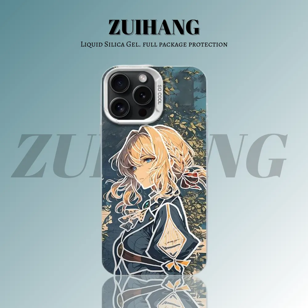 紫羅蘭永恆花園彩銀防摔手機殼