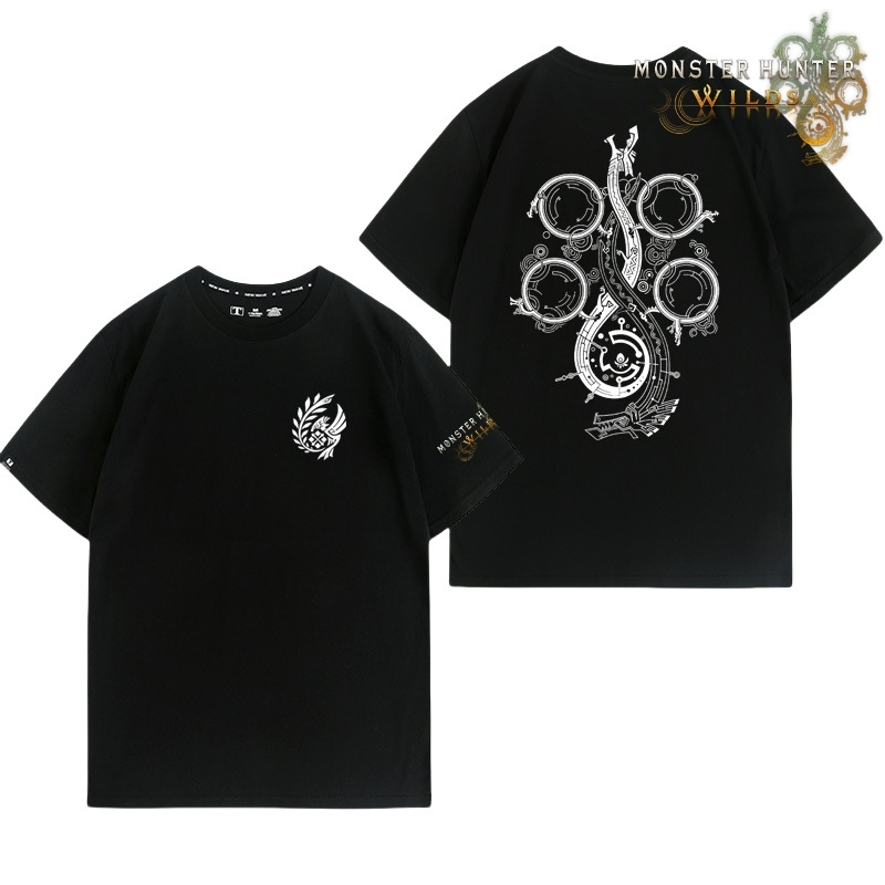 魔物獵人荒野印花短袖T恤