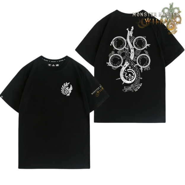 魔物獵人荒野印花短袖T恤