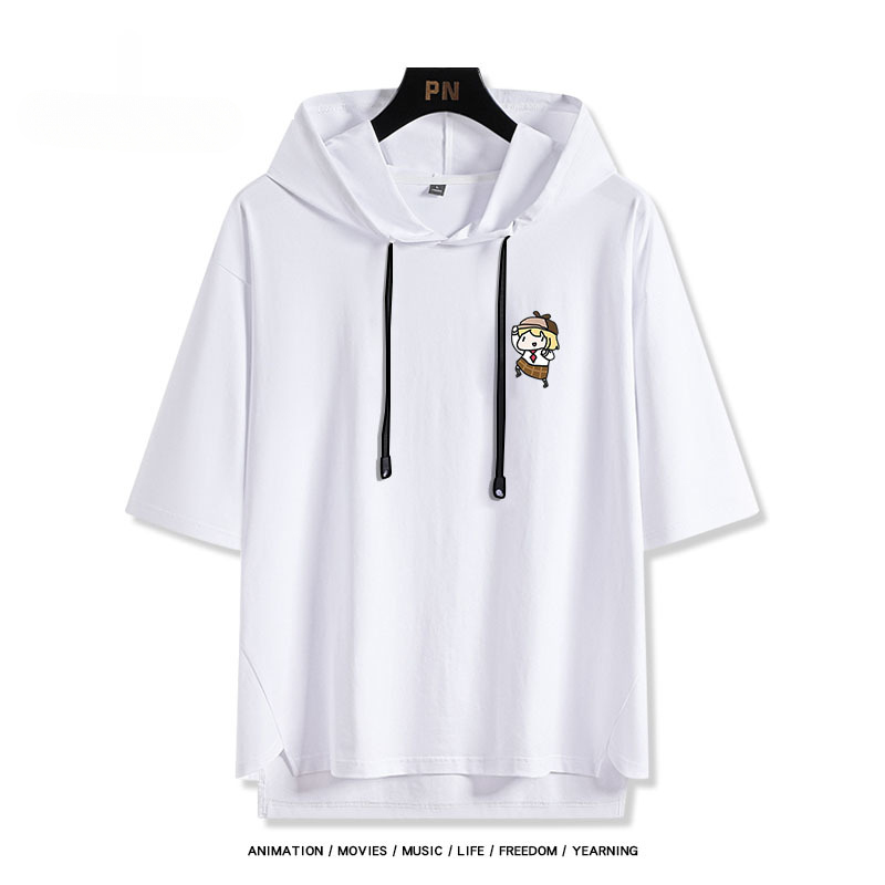 Vtuber HOLOLIVE 連帽短袖T恤 華生·艾米莉亞 ワトソン・アメリア Watson Amelia-GOODTOYSTUDIO