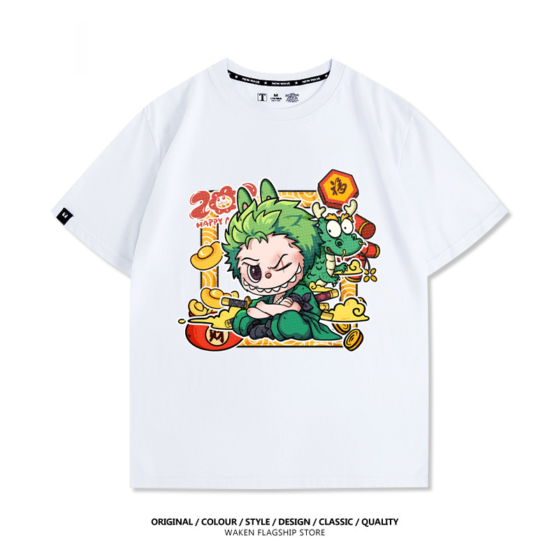 LabubuX航海王 印花T恤-GOODTOYSTUDIO