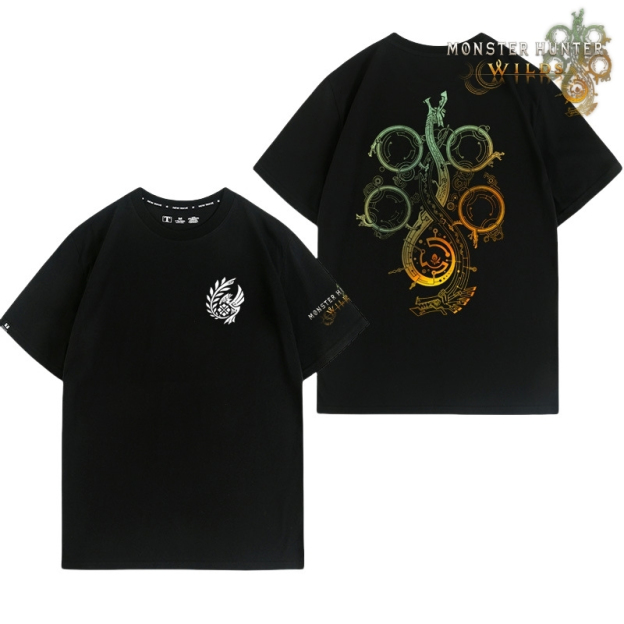 魔物獵人荒野印花短袖T恤