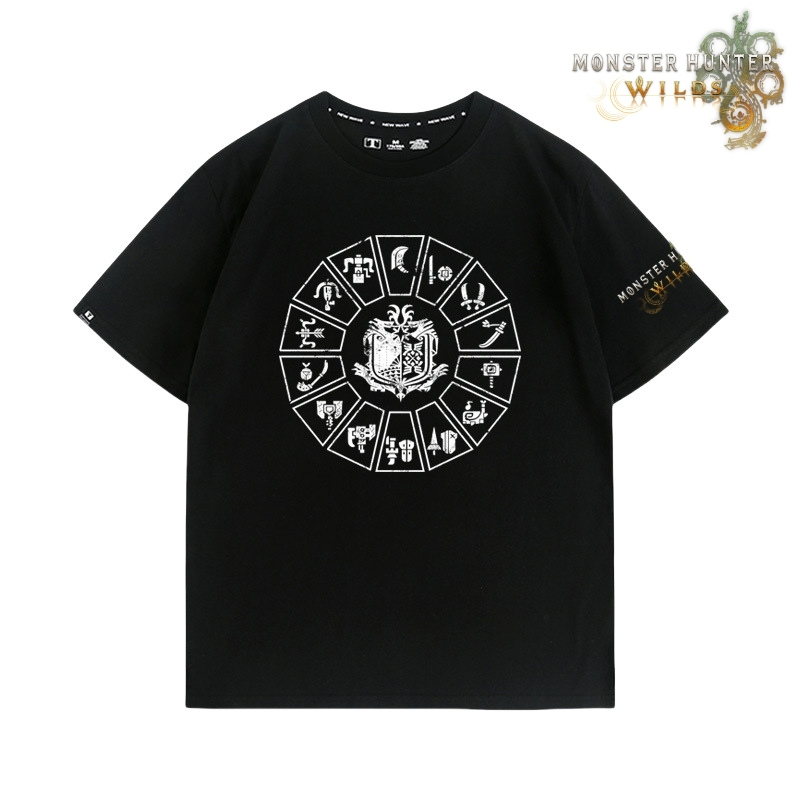 魔物獵人荒野印花短袖T恤