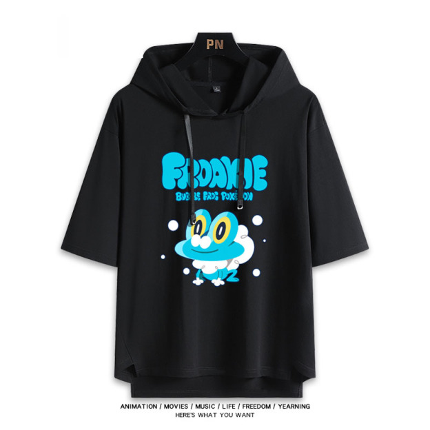 精靈寶可夢 甲賀忍蛙 連帽短袖T恤-GOODTOYSTUDIO