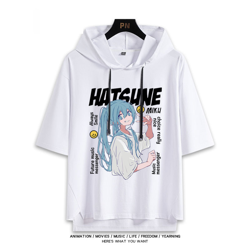 初音未來 連帽短袖T恤-GOODTOYSTUDIO