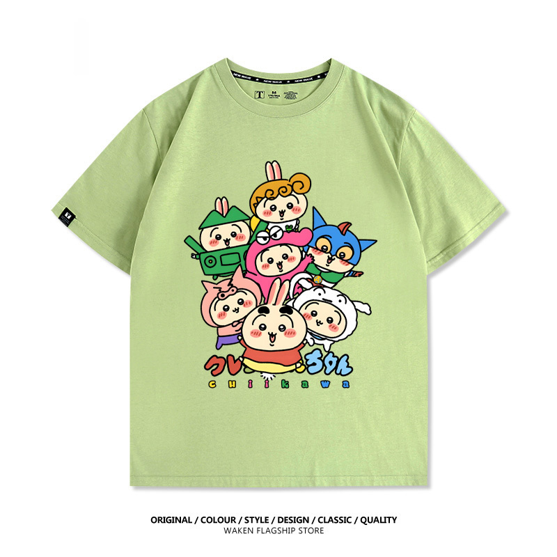 chiikawaX蠟筆小新 印花T恤-GOODTOYSTUDIO