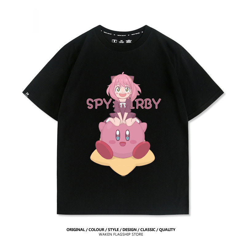 星之卡比X安妮亞 印花T恤-GOODTOYSTUDIO