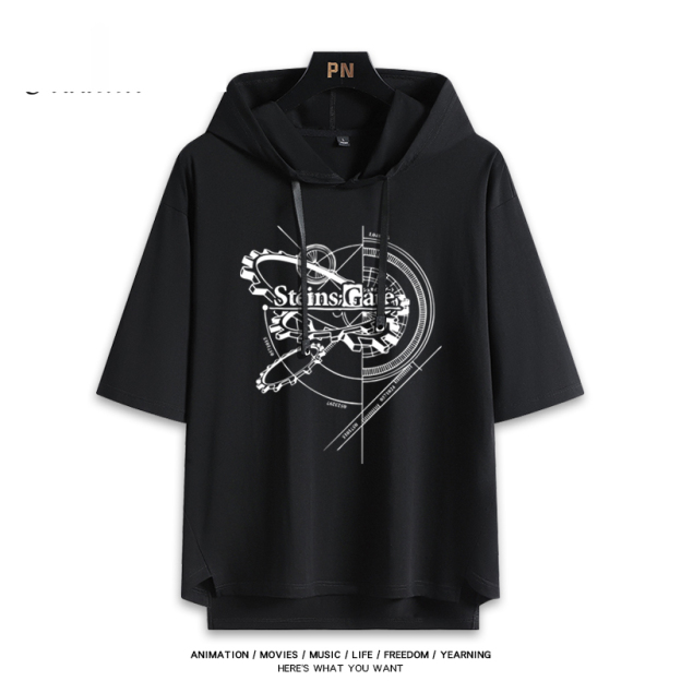 命運石之門 連帽短袖T恤-GOODTOYSTUDIO