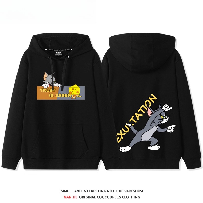 貓和老鼠 聯名衛衣2025秋冬新款 親子情侶裝連帽衛衣