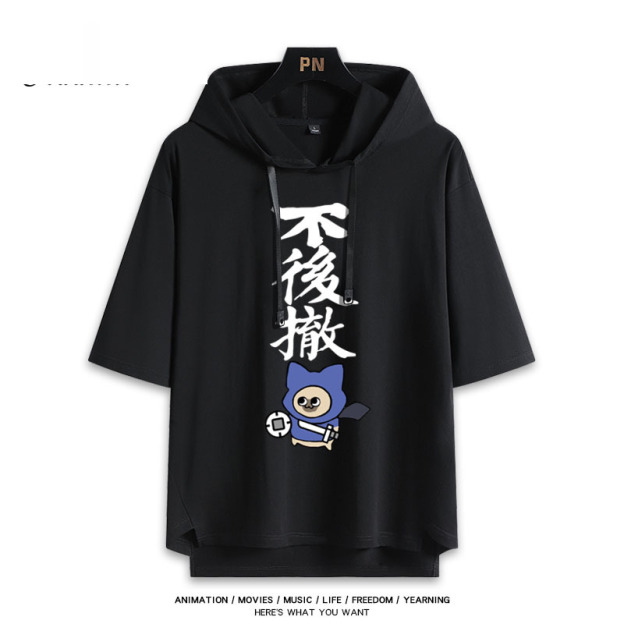 魔物獵人 艾露貓 連帽短袖T恤-GOODTOYSTUDIO