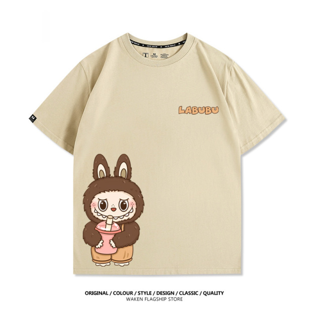 Labubu美式潮牌 印花T恤