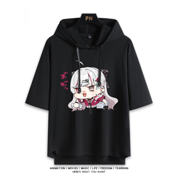 彩虹社 Vtuber 石神望 連帽短袖T恤-GOODTOYSTUDIO