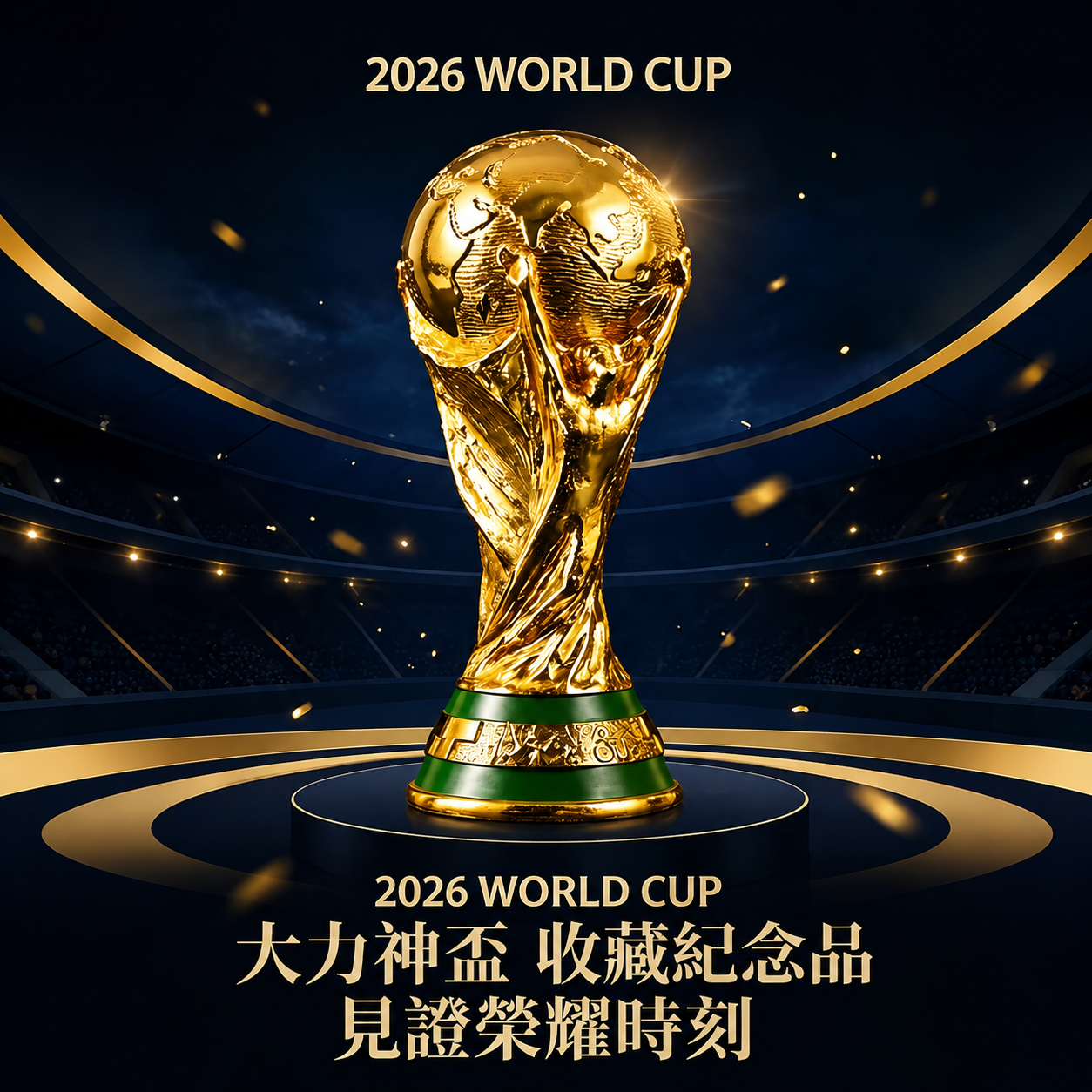 2026世界盃足球獎盃模型｜大力神盃造型收藏擺件 足球迷紀念品