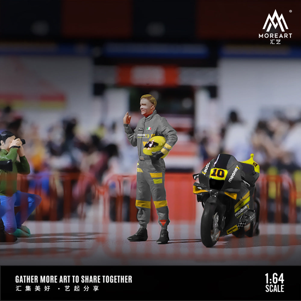 MoreArt1:64  杜卡迪MOTOGP賽事10號拉花人偶套裝樹脂模型-GOODTOYSTUDIO