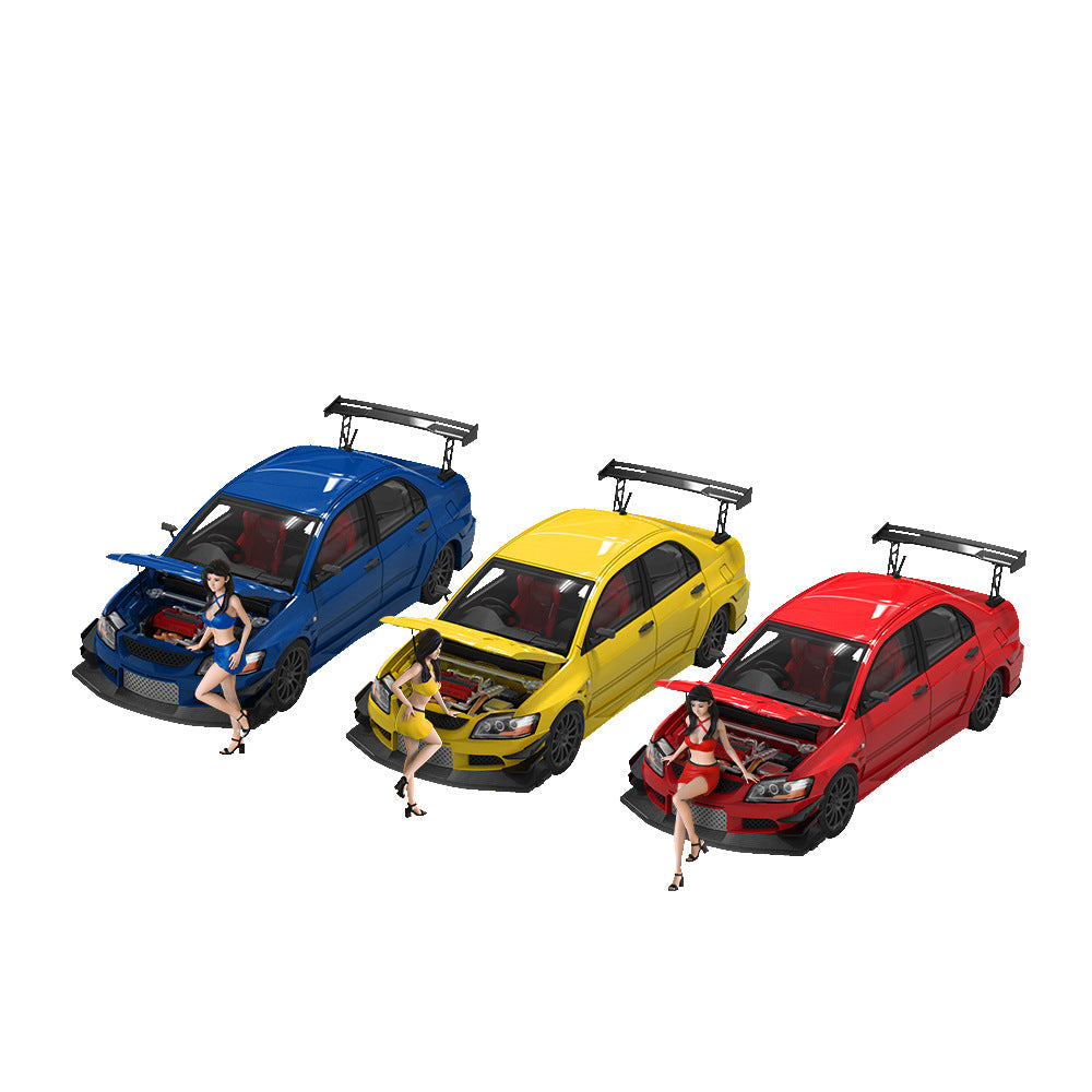 時光1:64 三菱EVO 9代 開蓋版 素色 仿真合金汽車模型 -GOODTOYSTUDIO