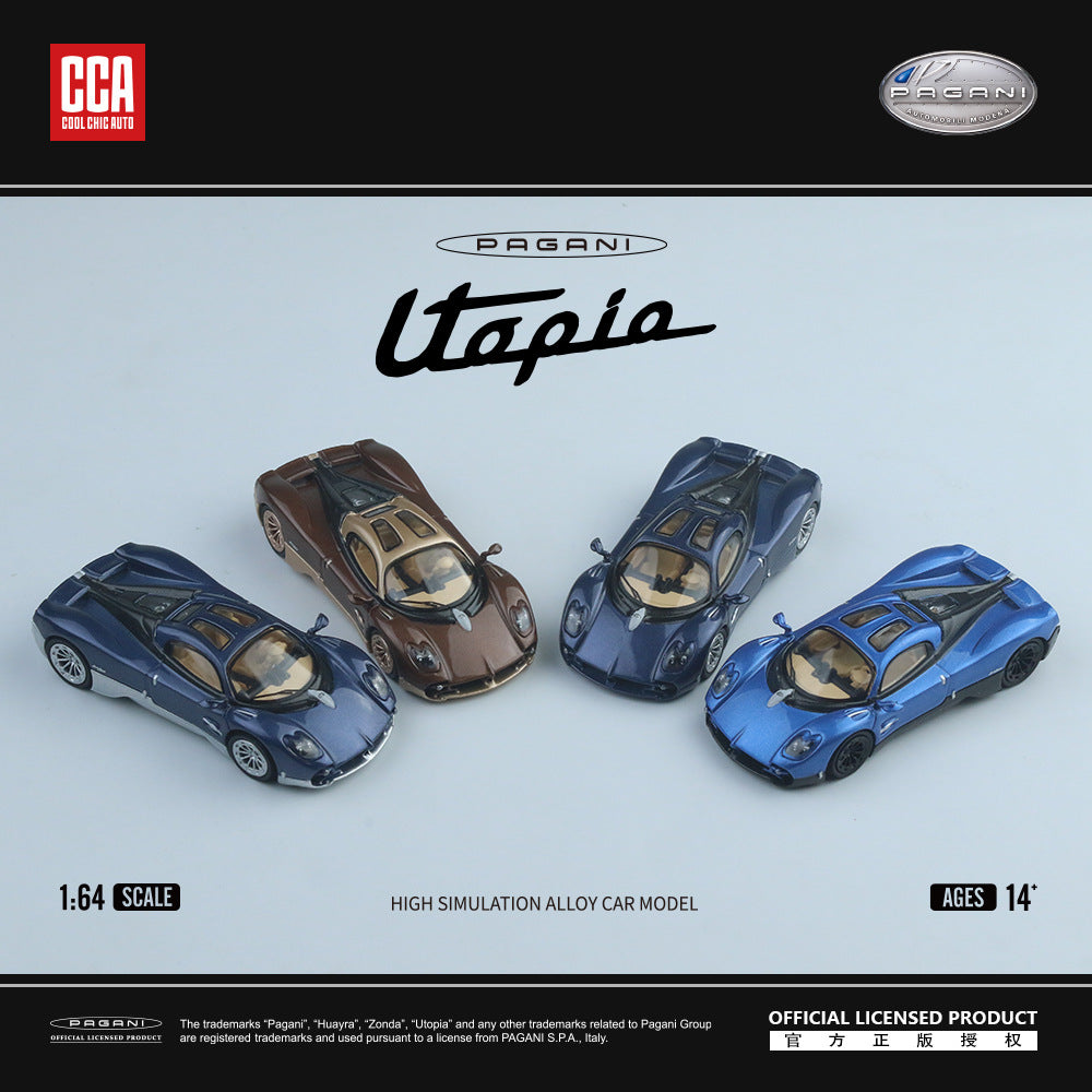 CCA 1:64 正版授權 帕加尼烏托邦仿真合金汽車模型