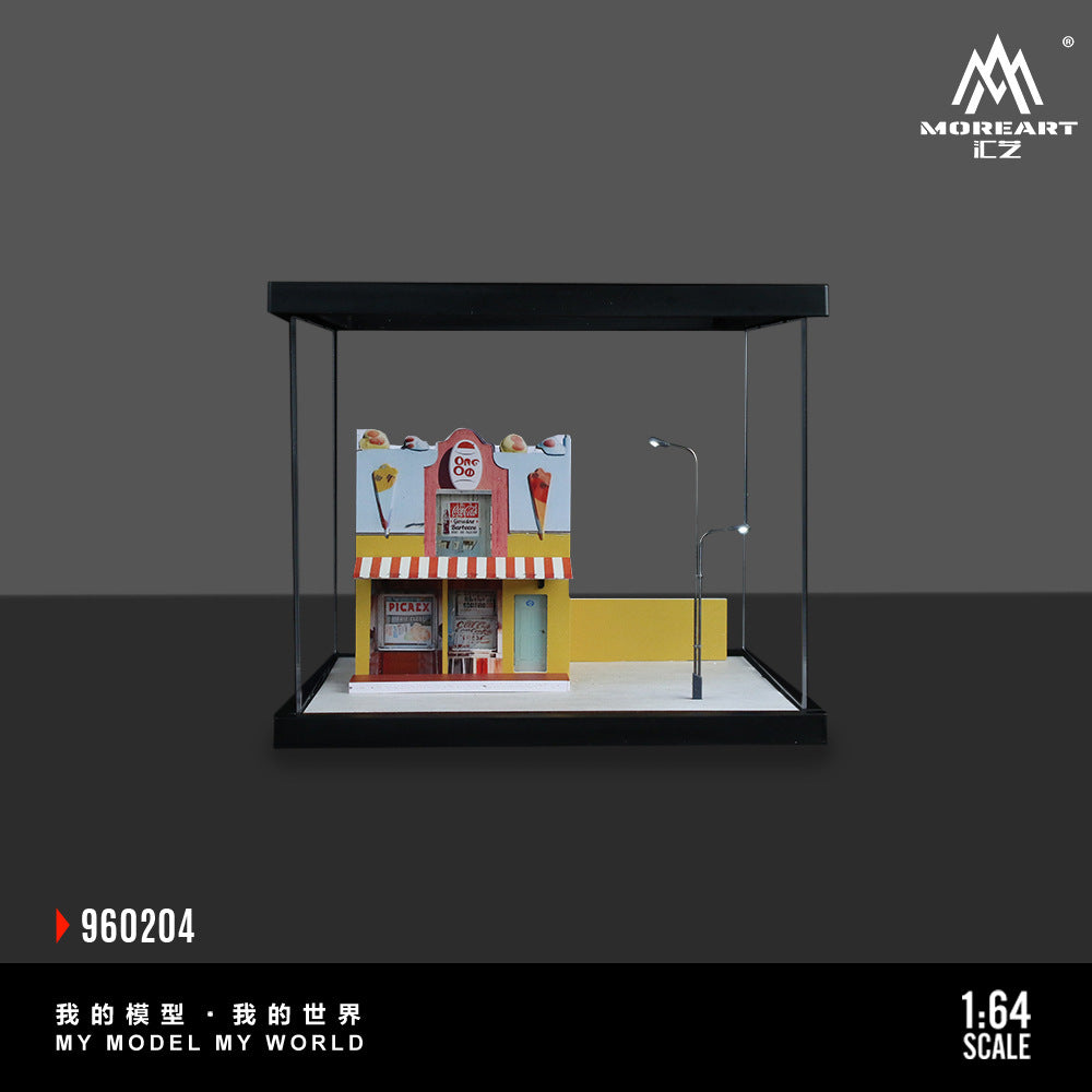 匯藝MoreArt1:64 街邊場景燈光拼裝系列04款仿真模型-GOODTOYSTUDIO