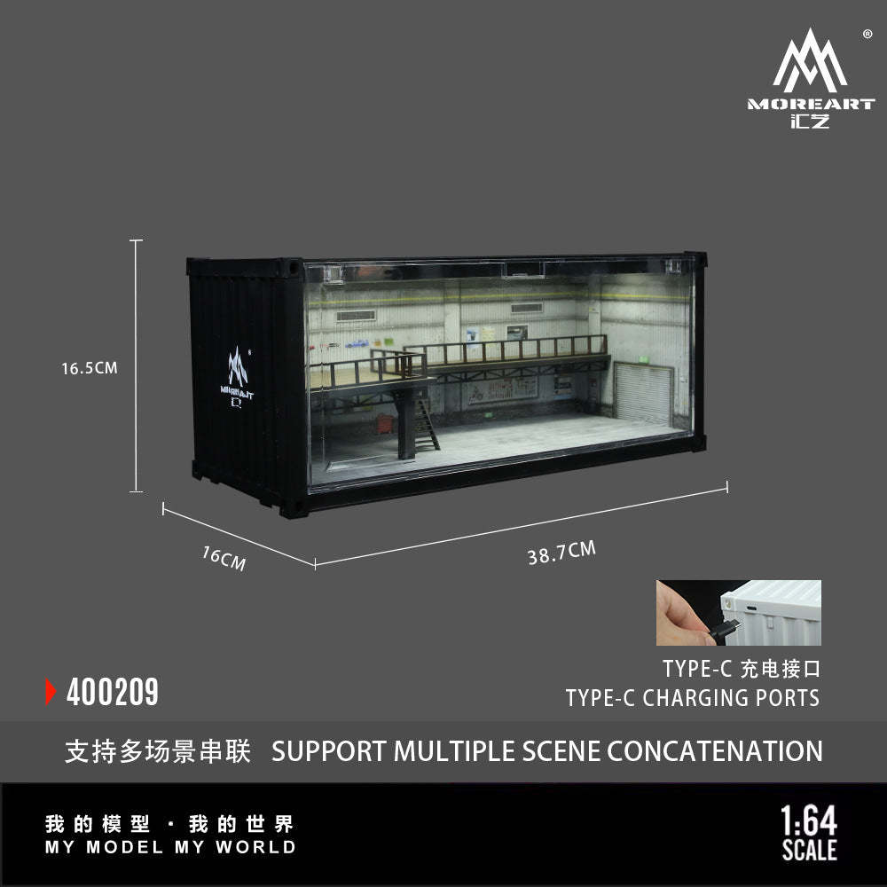 匯藝MoreArt 集裝箱維修店場景仿真模型 收藏禮品擺件-GOODTOYSTUDIO