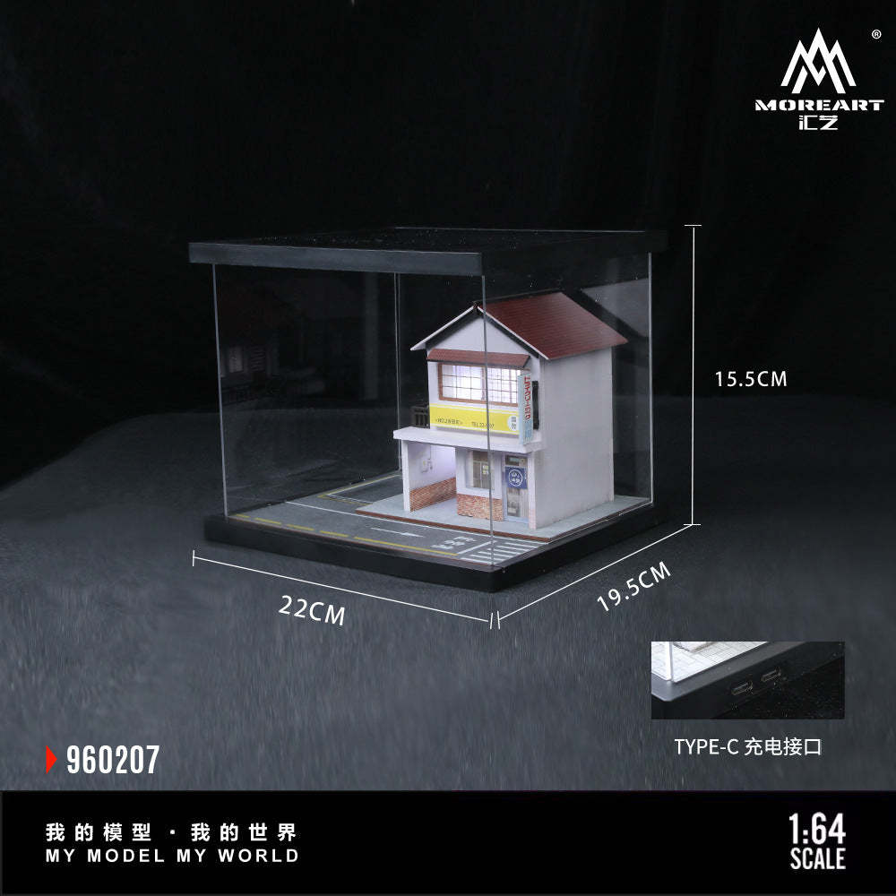 匯藝MoreArt1:64 街邊場景燈光拼裝系列07款仿真模型-GOODTOYSTUDIO