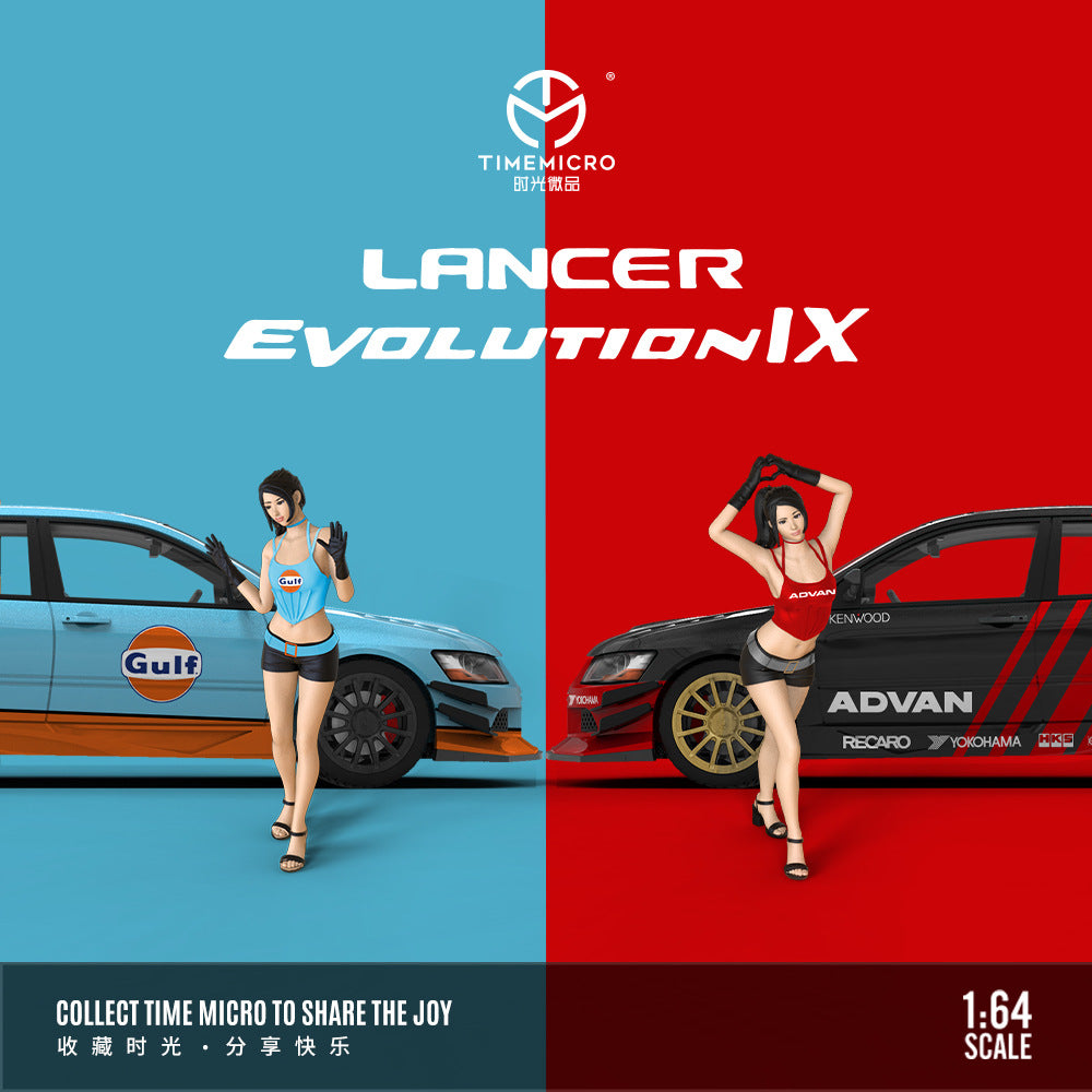 TM 1:64 三菱EVO 9代 開蓋版海灣石油ADVAN仿真合金汽車模型-GOODTOYSTUDIO