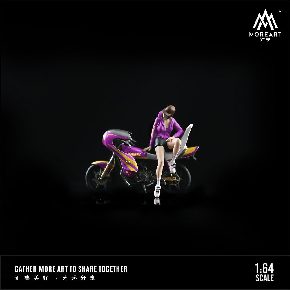 MoreArt1:64 暴走族拉花摩托人偶套裝樹脂模型 -GOODTOYSTUDIO