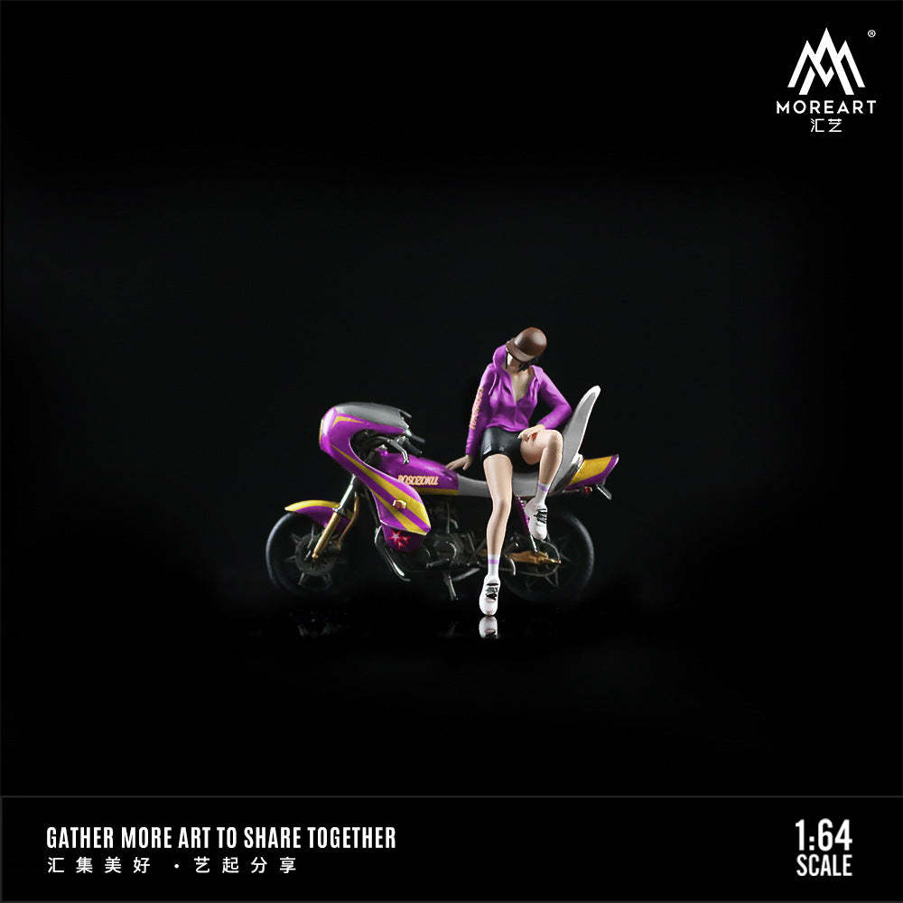 MoreArt1:64 暴走族拉花摩托人偶套裝樹脂模型 -GOODTOYSTUDIO
