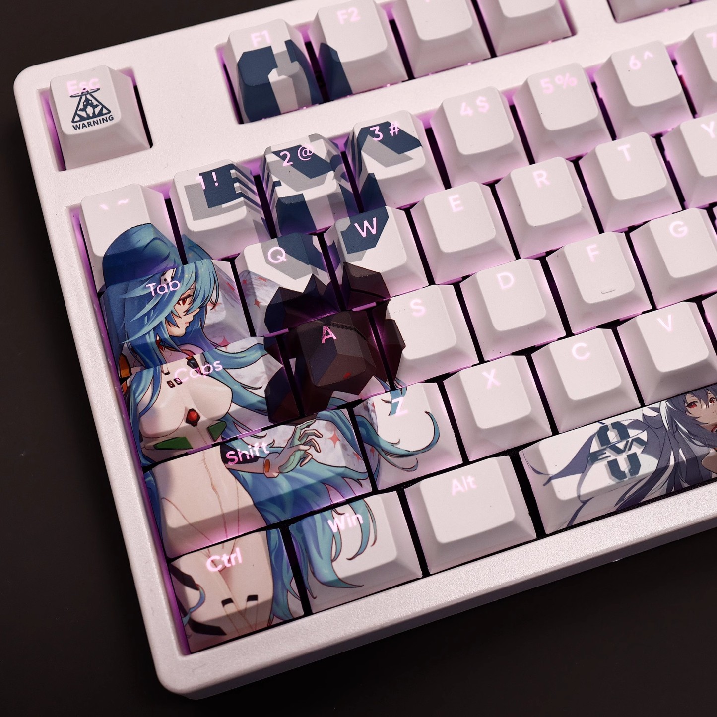 長髮版綾波麗透光RGB108鍵標準配列衛星軸鍵帽-GOODTOYSTUDIO