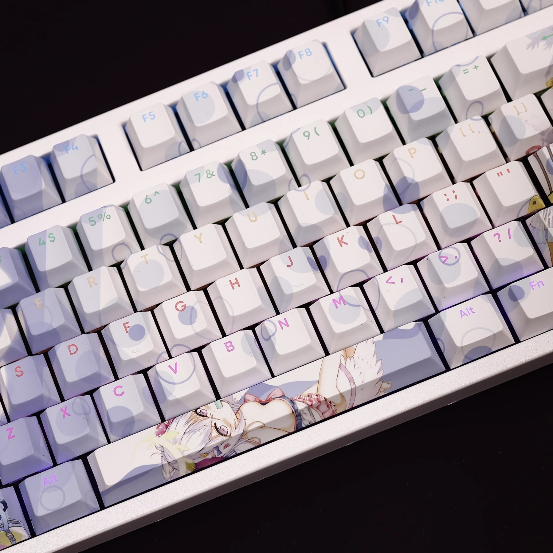 白洲梓泳裝透光RGB108鍵標準配列衛星軸鍵帽-GOODTOYSTUDIO